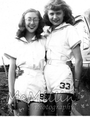 1949 Mom with friend in Feb