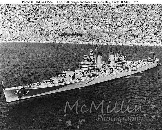 1952 USS Pittsburgh heavy cruiser