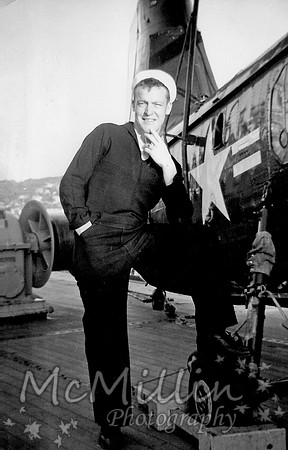 1952ish Dad in Navy on USS Pittsburgh