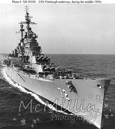 1953 USS Pittsburgh heavy cruiser Baltimore