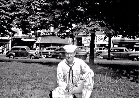 1952ish Melvin McMillin with cool cars