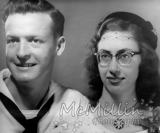 1954 Dad and Mom wedding