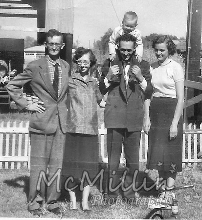1958 me and Mom with her Father Walt Jean