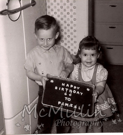 1961 me and sis Pam