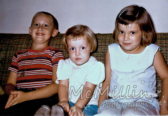 1967ish me sis Deena and Pam