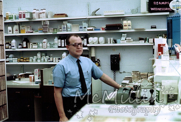 1968ish Dad in his Pharmacy