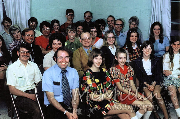 1972ish Ada church group with Dad