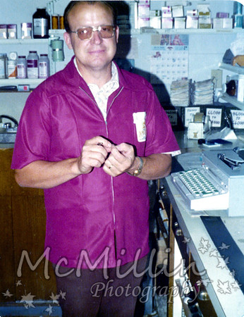 1974ish Melvin McMillin in Thrift-T-Wise Pharmacy