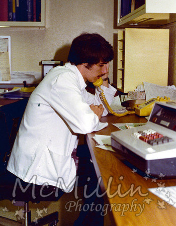 1979 Med Arts Lab Randy Voss in desk area