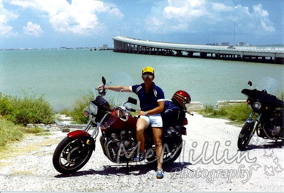 1981 South Padre trip me on Yamaha 750