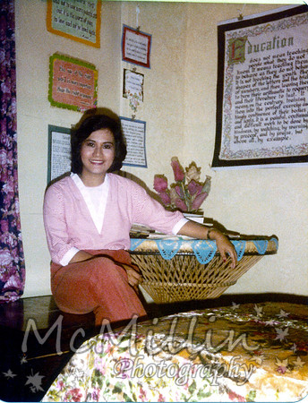 1982 photo of Lita in PI in room