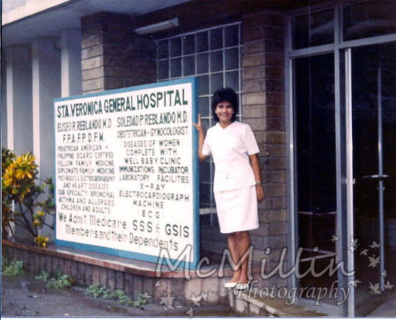 1985 photo of Lita at her work in PI