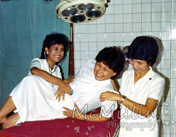 1985 photo of Lita with coworkers