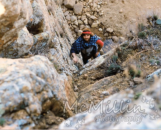 1985 Tony climbing Elk Mnt in OK