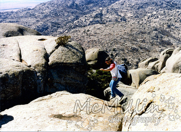 1985 Tony jumping the no return on Elk Mnt