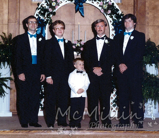 1986 our wedding Mark Dave me Rick