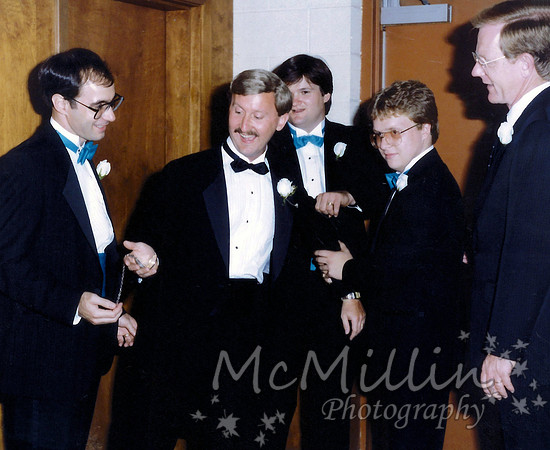 1986 our wedding Mark me Rick Dave Bud
