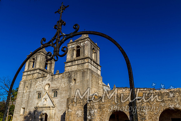The Historic Old West Spanish Mission Concepcion, Established 1716, San Antonio, Texas.