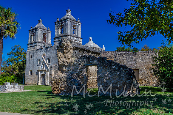 The Historic Old West Spanish Mission Concepcion, Established 1716, San Antonio, Texas.