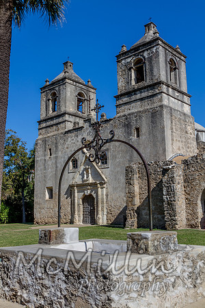 The Historic Old West Spanish Mission Concepcion, Established 1716, San Antonio, Texas.