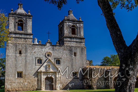 The Historic Old West Spanish Mission Concepcion, Established 1716, San Antonio, Texas.