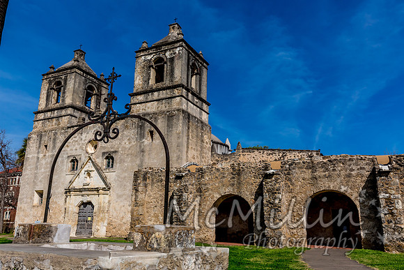 The Historic Old West Spanish Mission Concepcion, Established 1716, San Antonio, Texas.